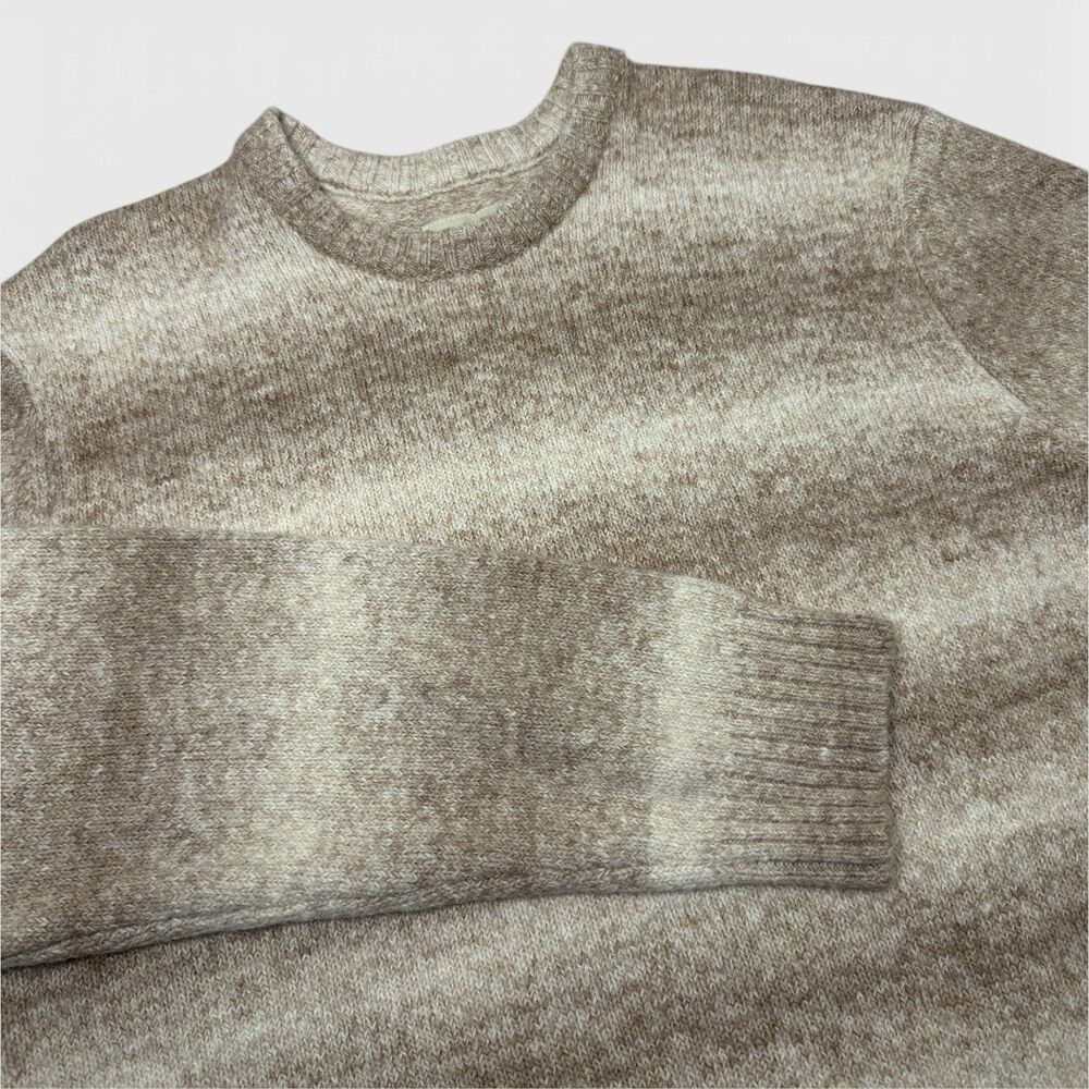 Normal Brand Ombre Crewneck Sweater Mens XL Tan Minimalist Normcore Academia